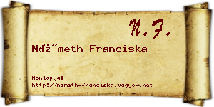 Németh Franciska névjegykártya
