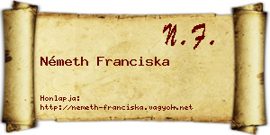 Németh Franciska névjegykártya