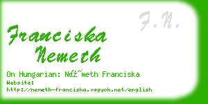 franciska nemeth business card